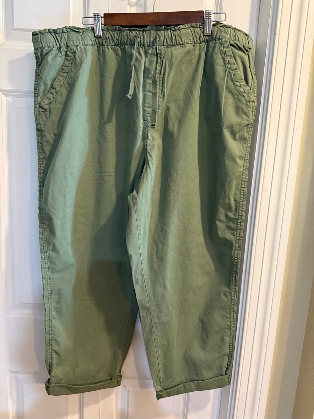 Sonoma Olive Drawstring Casual Chinos